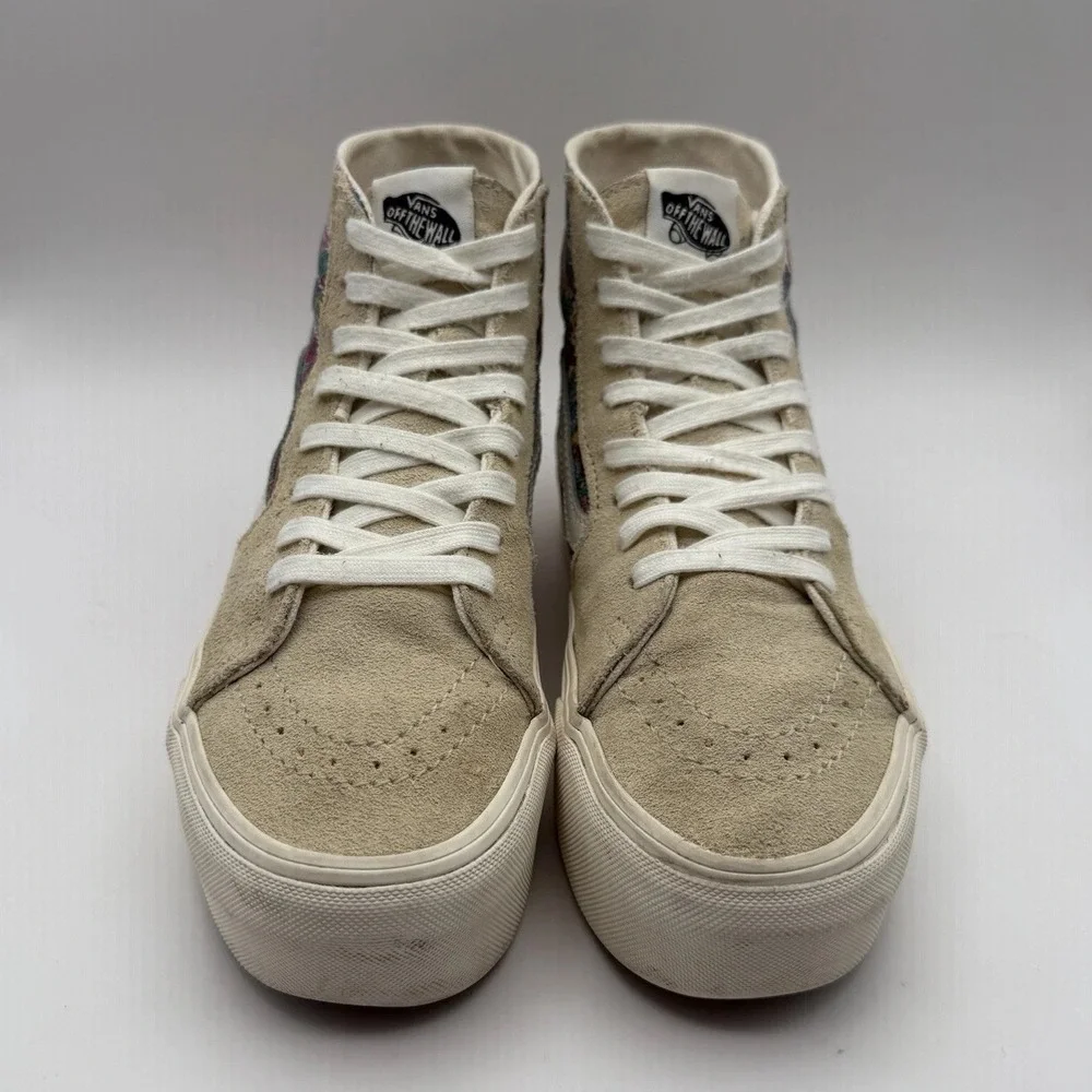 Vans Sk8-Hi Platform Paisley Floral Women's 8 Men's 6.5 Shoes Stackform Beige